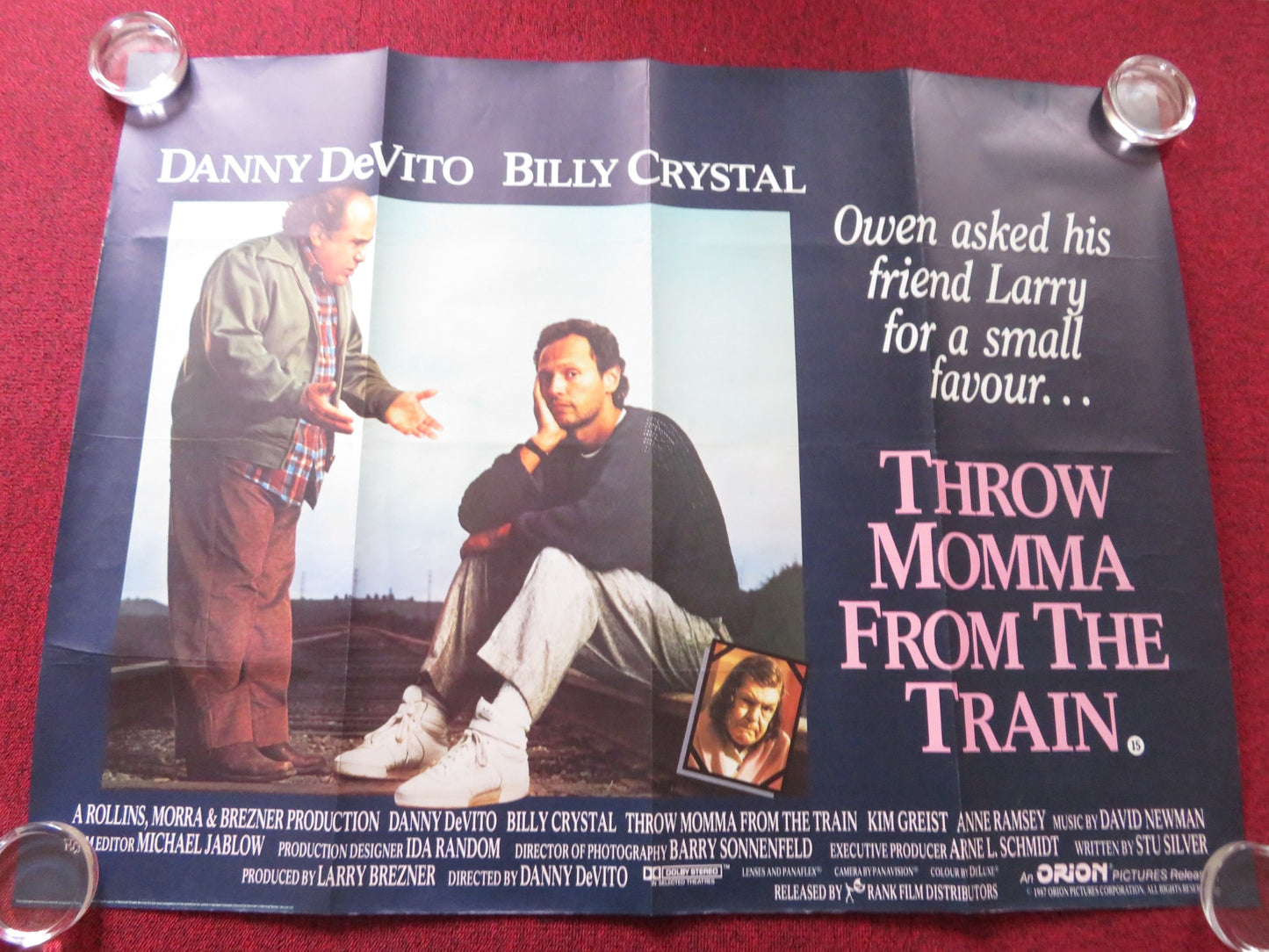 THROW MOMMA FROM THE TRAIN UK QUAD (30"x 40") ROLLED POSTER DANNY DEVITO 1987