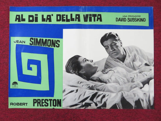 ALL THE WAY HOME - A ITALIAN FOTOBUSTA POSTER JEAN SIMMONS ROBERT PRESTON 1963