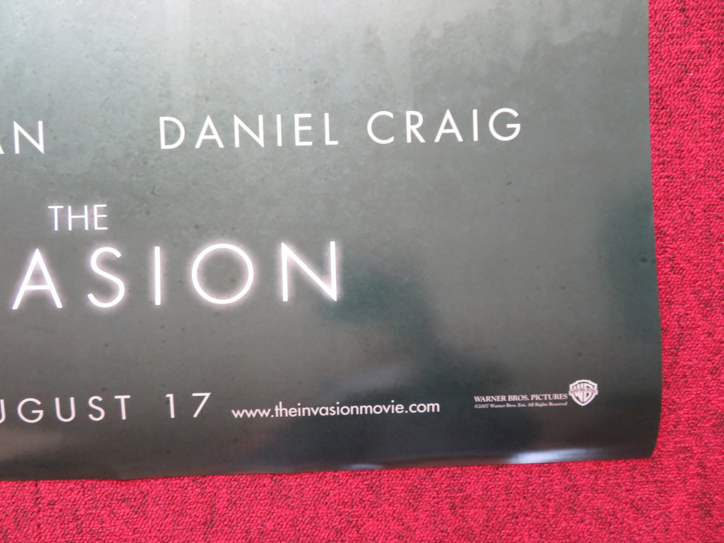 THE INVASION US ONE SHEET ROLLED POSTER NICOLE KIDMAN DANIEL CRAIG 2007