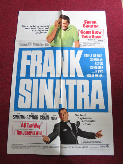 COME BLOW YOUR HORN / ALL THE WAY FOLDED US ONE SHEET POSTER FRANK SINATRA 1966