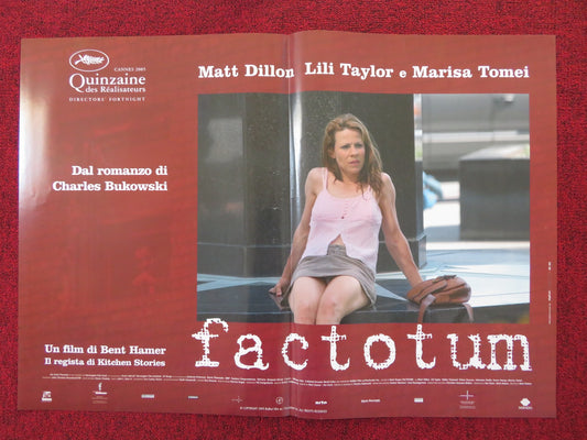 FACTOTUM - A ITALIAN FOTOBUSTA POSTER MATT DILLON MARISA TOMEI 2005