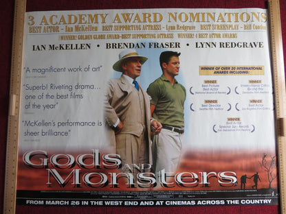 GODS AND MONSTERS UK QUAD (30"x 40") ROLLED POSTER IAN MCKELLEN B. FRASER 1998