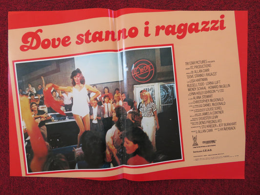 DOVE STANNO I RAGAZZI - C ITALIAN FOTOBUSTA POSTER LISA HARTMAN LORNA LUFT 1984