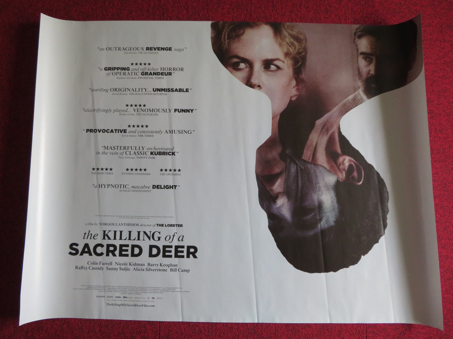 THE KILLING OF A SACRED DEER -B UK QUAD (30"x 40") ROLLED POSTER C. FARRELL 2017