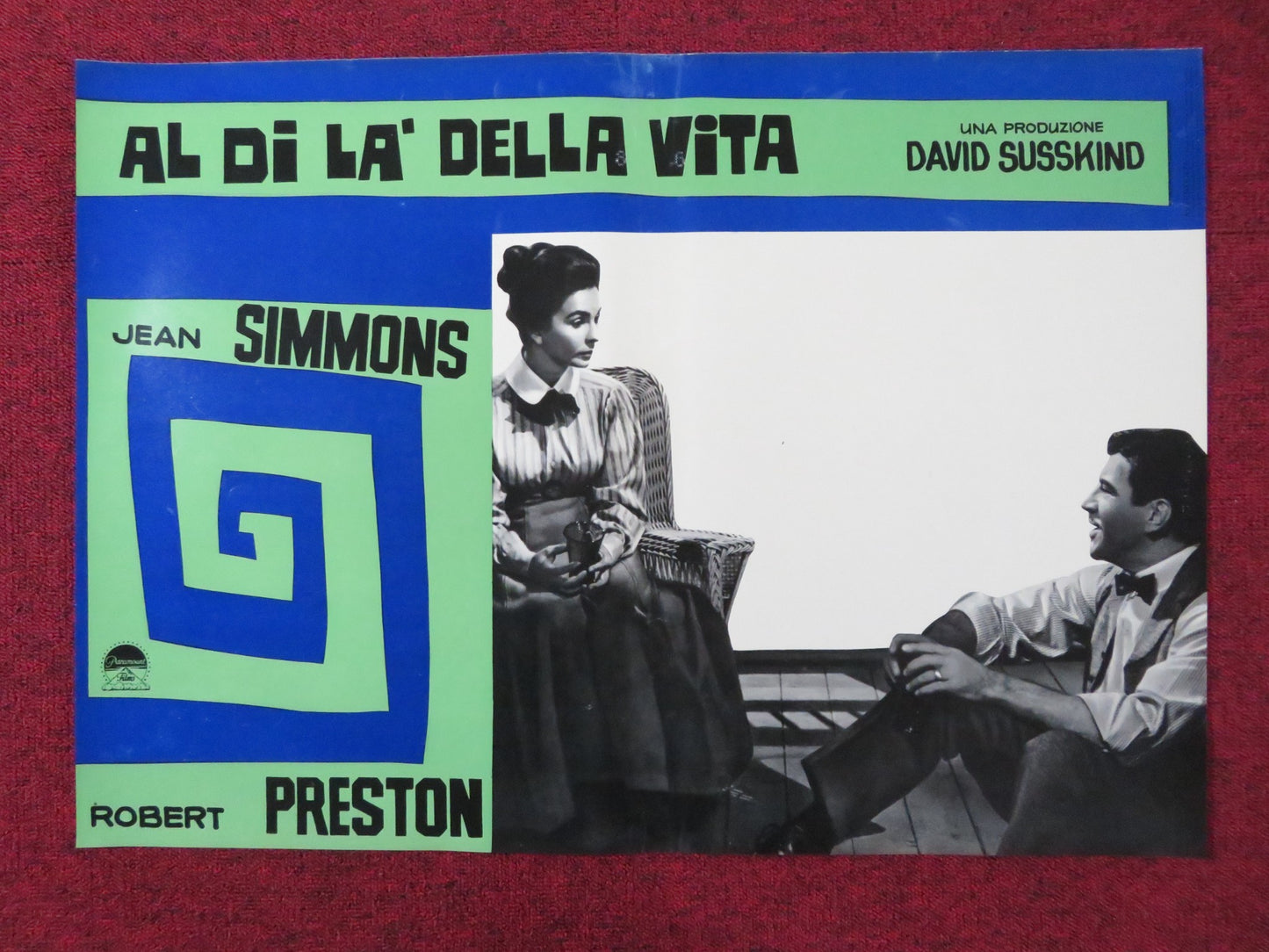 ALL THE WAY HOME - H ITALIAN FOTOBUSTA POSTER JEAN SIMMONS ROBERT PRESTON 1963