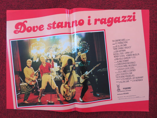 DOVE STANNO I RAGAZZI - E ITALIAN FOTOBUSTA POSTER LISA HARTMAN LORNA LUFT 1984