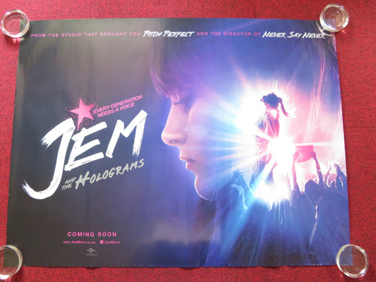 JEM AND THE HOLOGRAMS UK QUAD ROLLED POSTER AUBREY PEEPLES STEFANIE SCOTT 2015