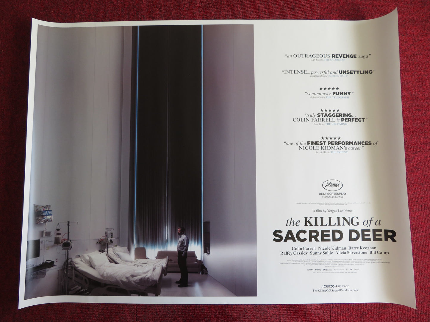 THE KILLING OF A SACRED DEER -A UK QUAD (30"x 40") ROLLED POSTER C. FARRELL 2017