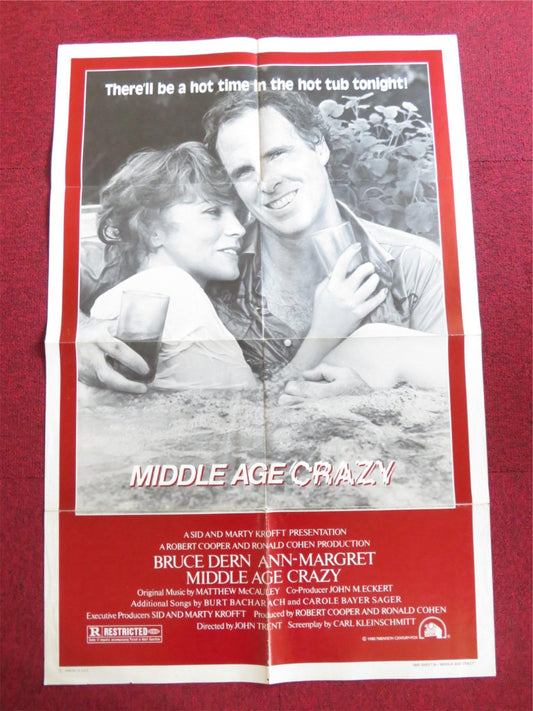 MIDDLE AGE CRAZY FOLDED US ONE SHEET POSTER BRUCE DERN ANN-MARGRET 1980