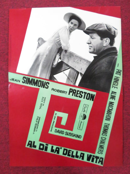 ALL THE WAY HOME - K ITALIAN FOTOBUSTA POSTER JEAN SIMMONS ROBERT PRESTON 1963