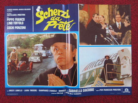 SCHERZI DA PRETE - B ITALIAN FOTOBUSTA POSTER PIPPO FRANCO LINO TOFFOLO 1978