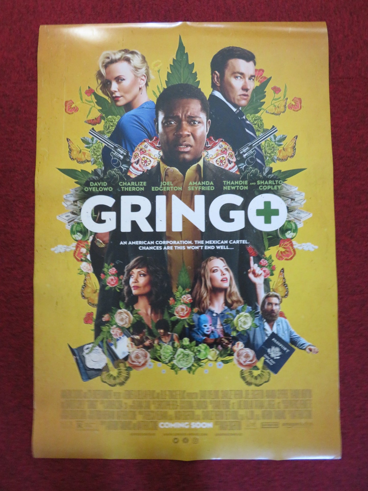 GRINGO US ONE SHEET ROLLED POSTER CHARLIZE THERON 2018