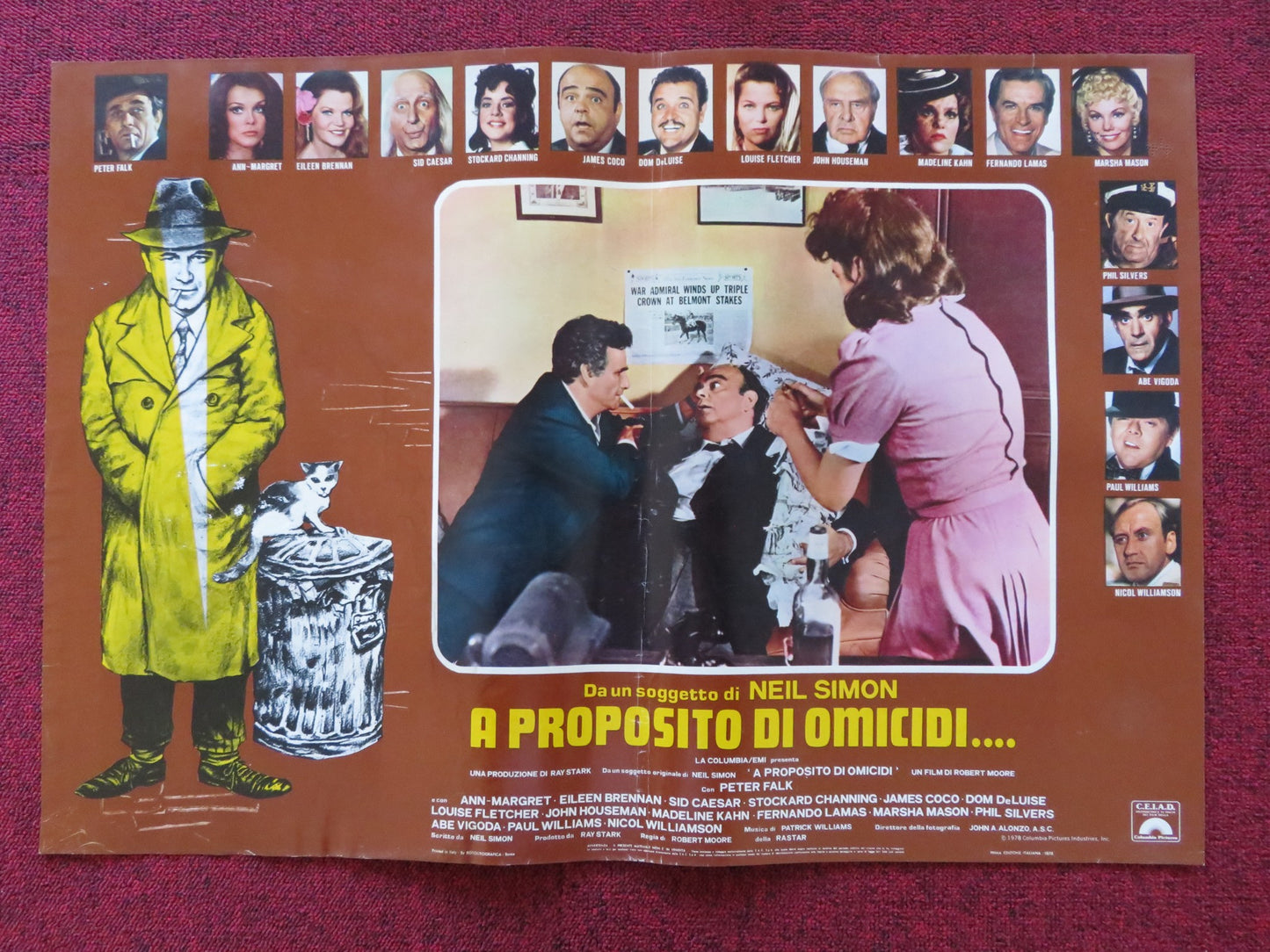 THE CHEAP DETECTIVE - D ITALIAN FOTOBUSTA POSTER PETER FALK ANN MARGRET 1978