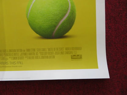 BATTLE OF THE SEXES US ONE SHEET ROLLED POSTER EMMA STONE STEVE CARELL 2017