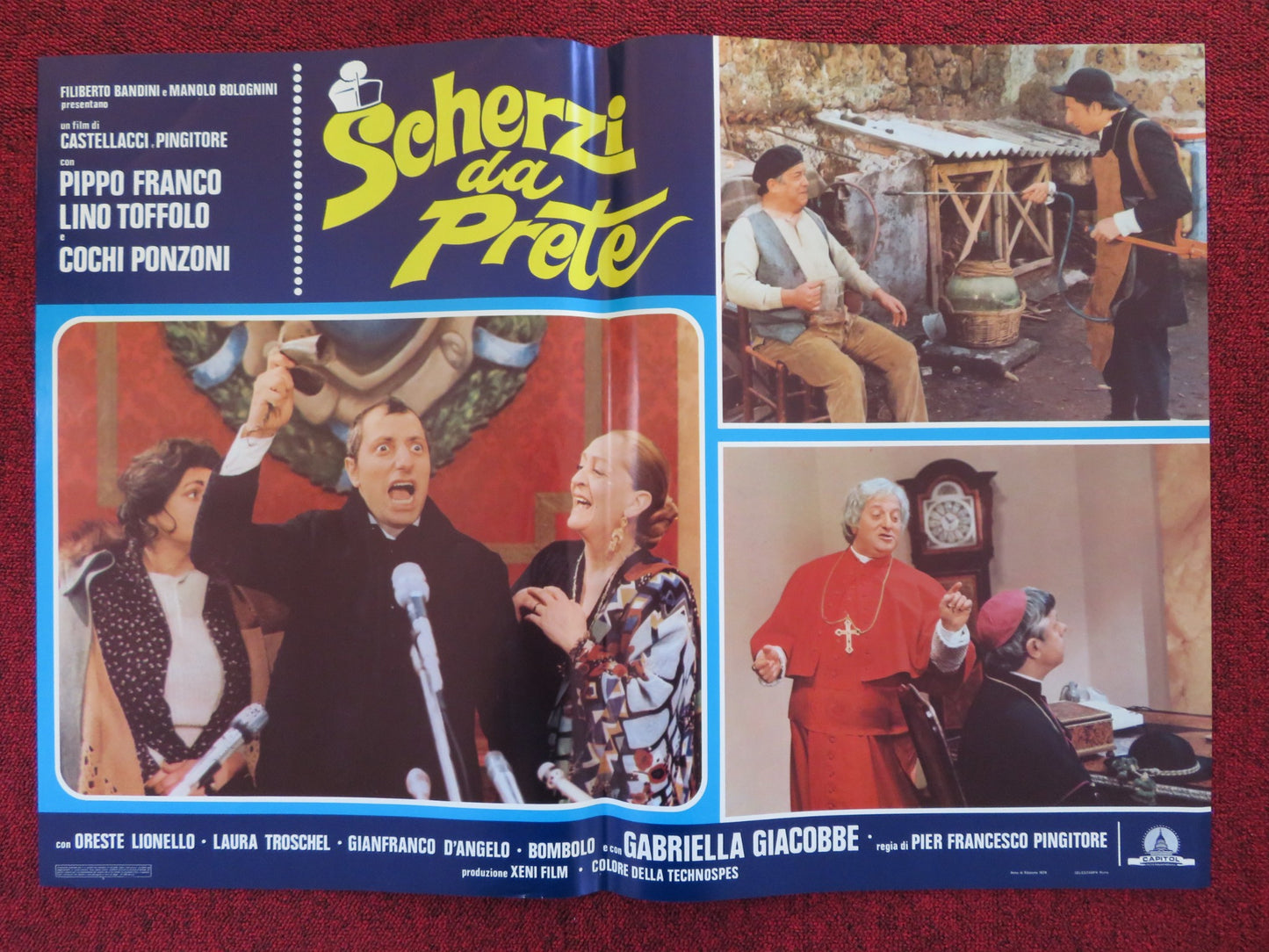 SCHERZI DA PRETE - E ITALIAN FOTOBUSTA POSTER PIPPO FRANCO LINO TOFFOLO 1978