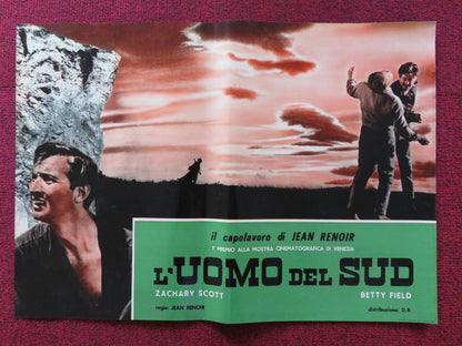 L'UOMO DEL SUD - B ITALIAN FOTOBUSTA POSTER ZACHARY SCOTT BETTY FIELD 1945