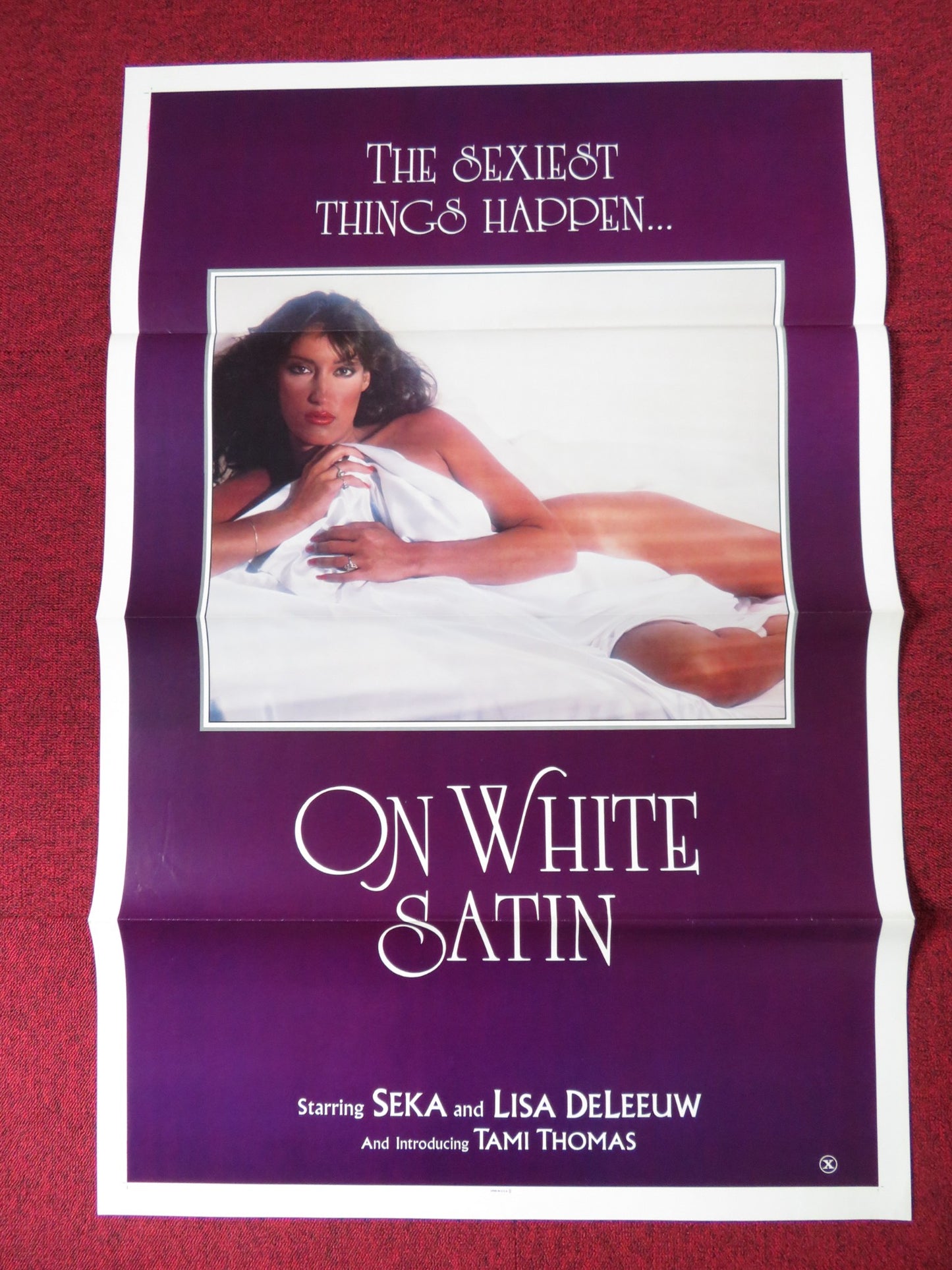 ON WHITE SATIN US TRI FOLDED ONE SHEET ROLLED POSTER SEKA LISA DE LEEUW 1980