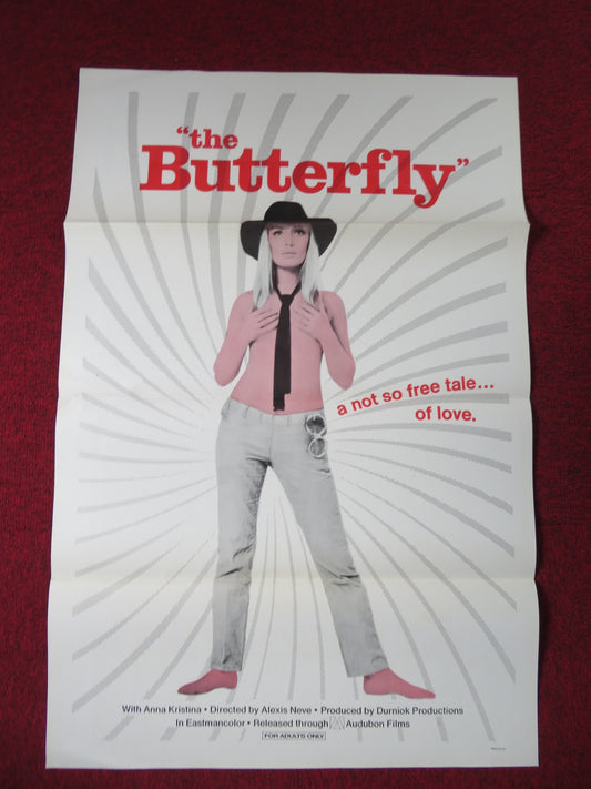 THE BUTTERFLY US TRI FOLDED ONE SHEET ROLLED POSTER ANNA KRISTINA L. BAUER 1970