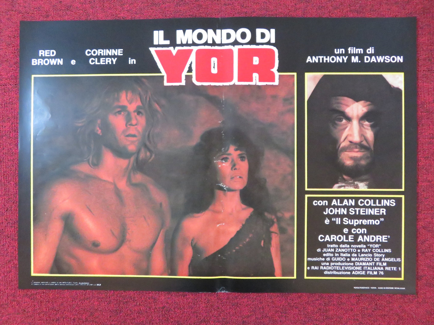 YOR: THE HUNTER FROM THE FUTURE - E ITALIAN FOTOBUSTA POSTER REB BROWN 1983