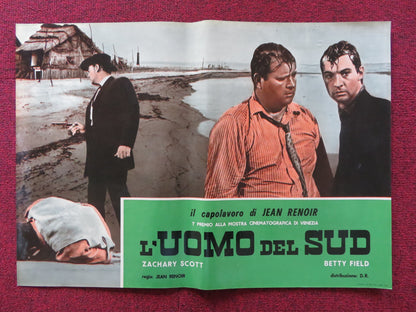 L'UOMO DEL SUD - F ITALIAN FOTOBUSTA POSTER ZACHARY SCOTT BETTY FIELD 1945