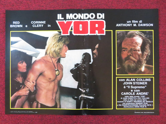 YOR: THE HUNTER FROM THE FUTURE - F ITALIAN FOTOBUSTA POSTER REB BROWN 1983