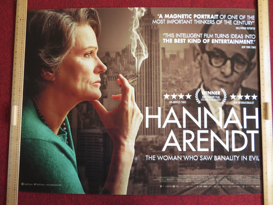 HANNAH ARENDT UK QUAD (30"x 40") ROLLED POSTER BARBARA SUKOWA JANET MCTEER 2012