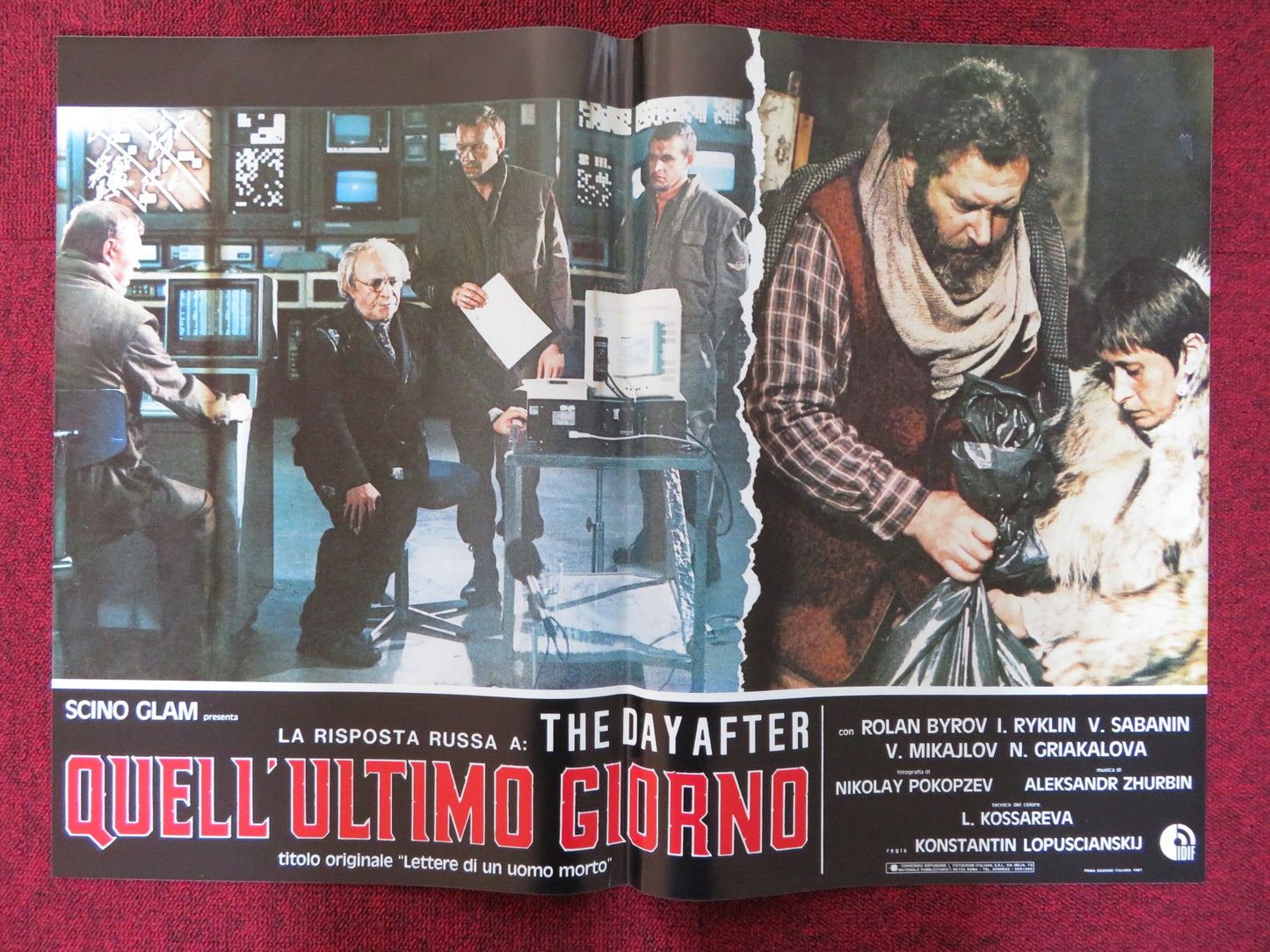 QUELL 'ULTIMO GIORNO - B ITALIAN FOTOBUSTA POSTER ROLAN BYROV IOSIF RYKLIN 1986