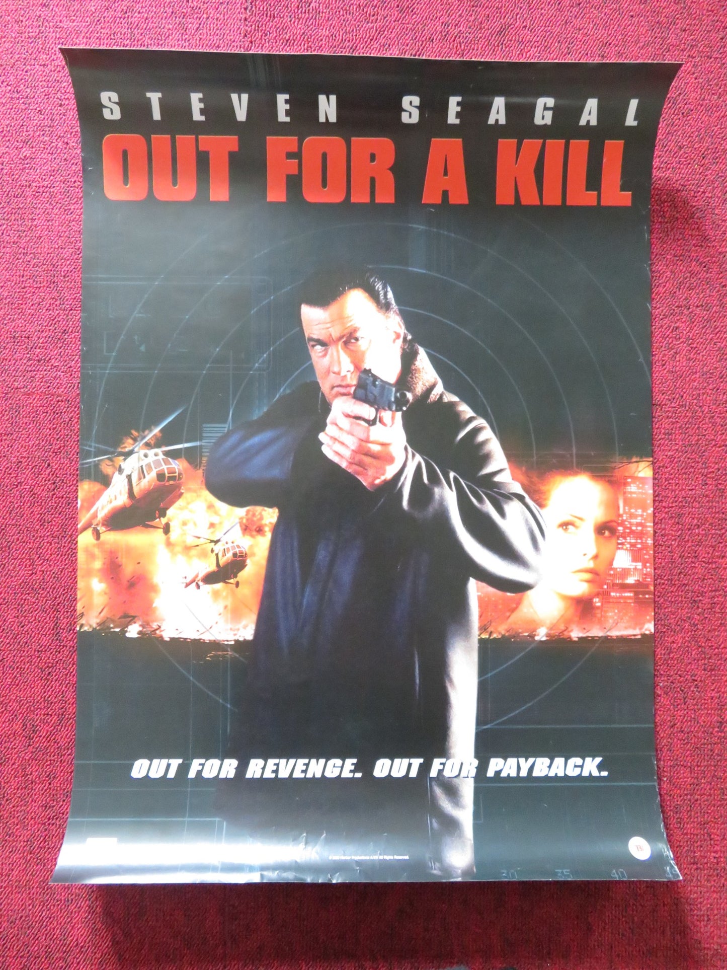 OUT FOR A KILL VHS VIDEO POSTER STEVEN SEGAL 2003