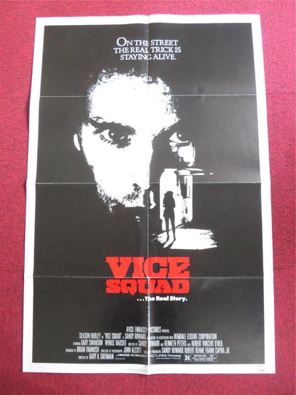 VICE SQUAD FOLDED US ONE SHEET POSTER GARY SWANSON SEASON HUBLEY 1982