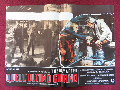 QUELL 'ULTIMO GIORNO - D ITALIAN FOTOBUSTA POSTER ROLAN BYROV IOSIF RYKLIN 1986