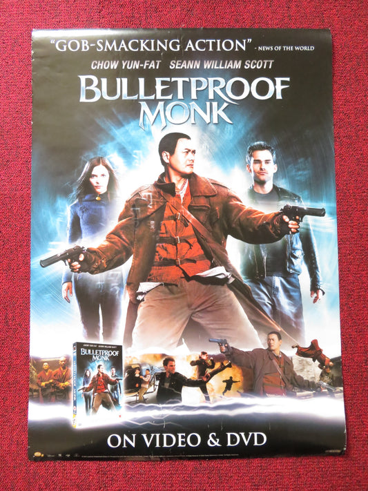 BULLETPROOF MONK VHS VIDEO POSTER CHOW YUN-FAT SEANN WILLIAM SCOTT 2003