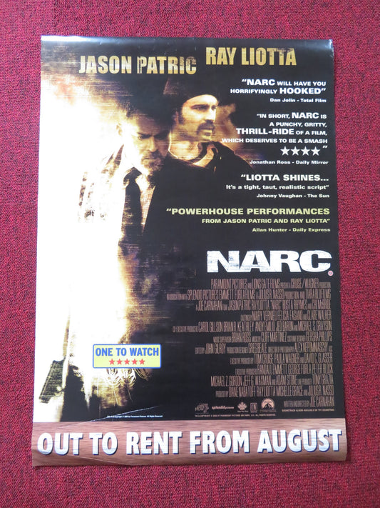 NARC VHS VIDEO POSTER JASON PATRIC RAY LIOTTA 2002