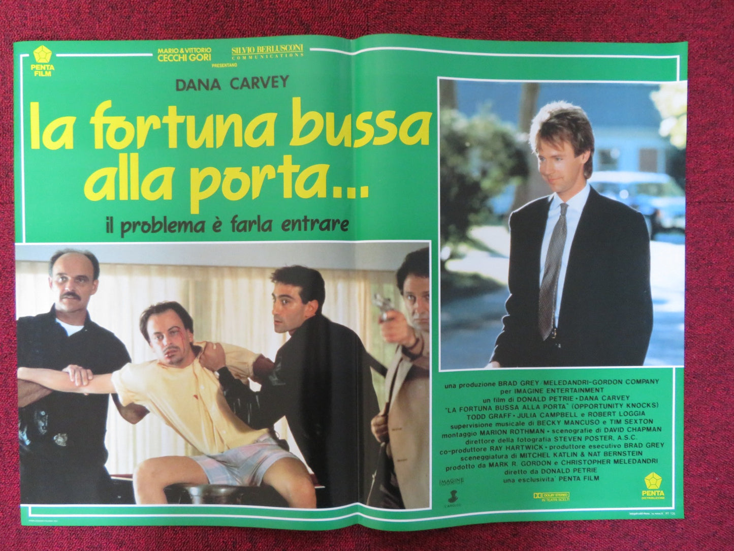 OPPORTUNITY KNOCKS - A  ITALIAN FOTOBUSTA POSTER DANA CARVEY ROBERT LOGGIA 1990