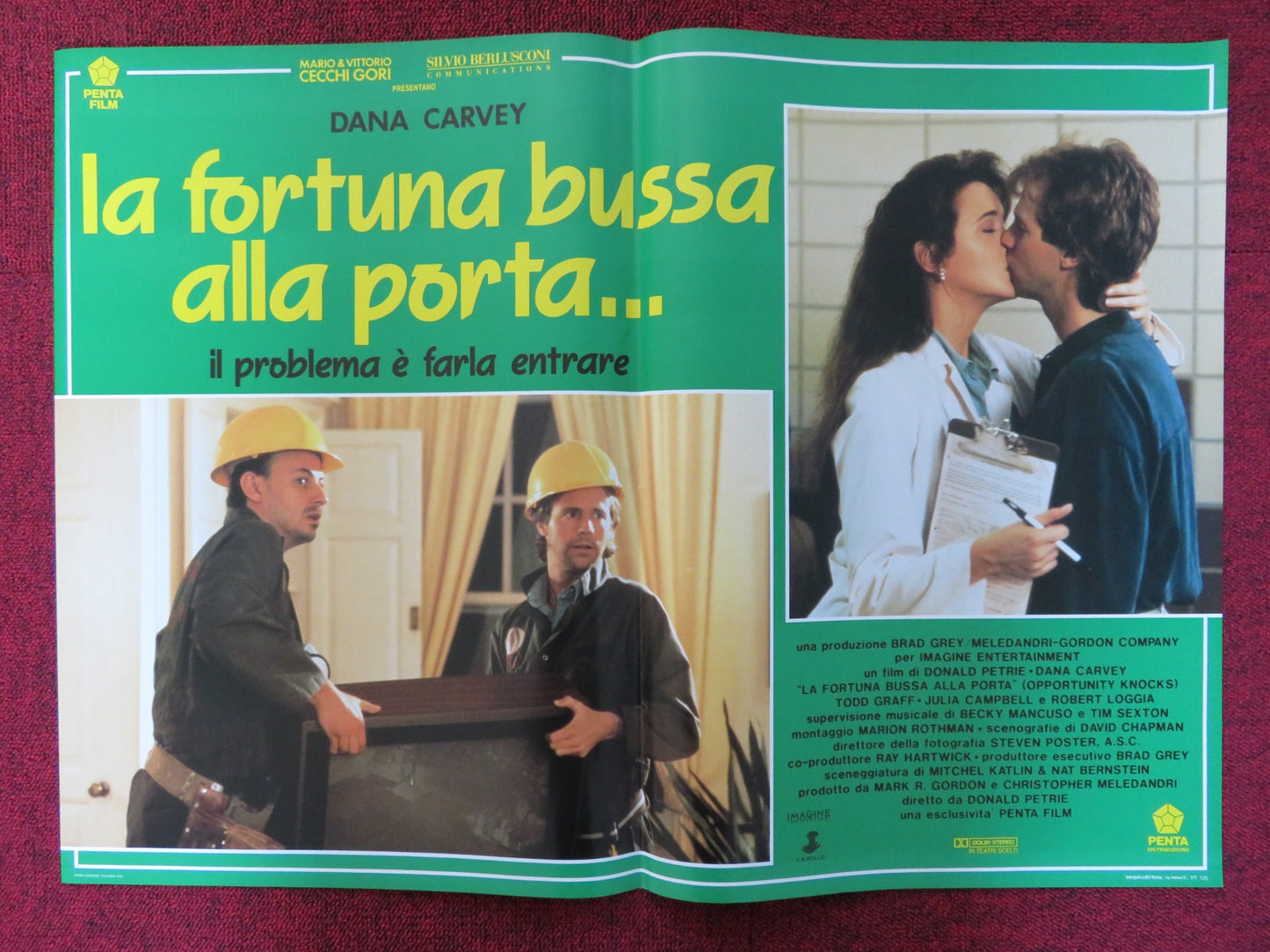 OPPORTUNITY KNOCKS - E  ITALIAN FOTOBUSTA POSTER DANA CARVEY ROBERT LOGGIA 1990