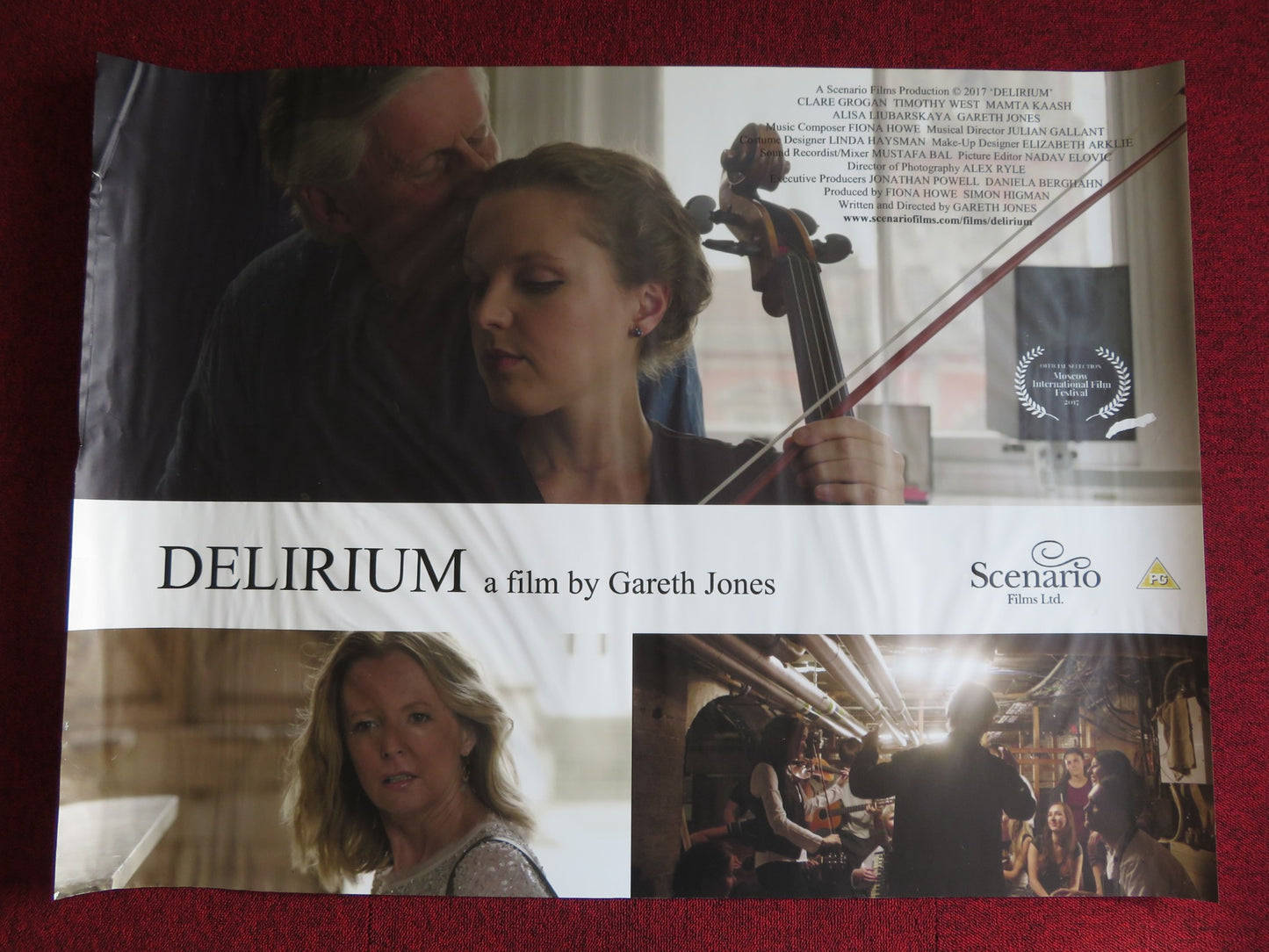 DELIRIUM UK QUAD (30"x 40") ROLLED POSTER CLARE GROGAN TIMOTHY WEST 2017