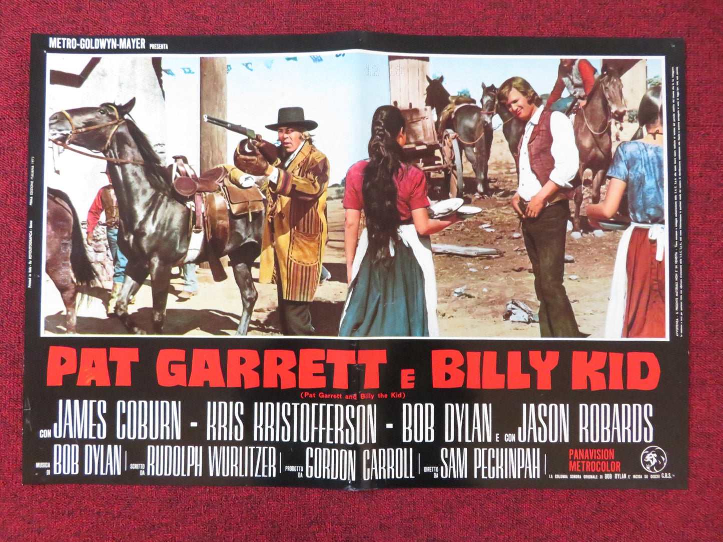 PAT GARRETT AND BILLY THE KID - F ITALIAN FOTOBUSTA POSTER JAMES COBURN 1973