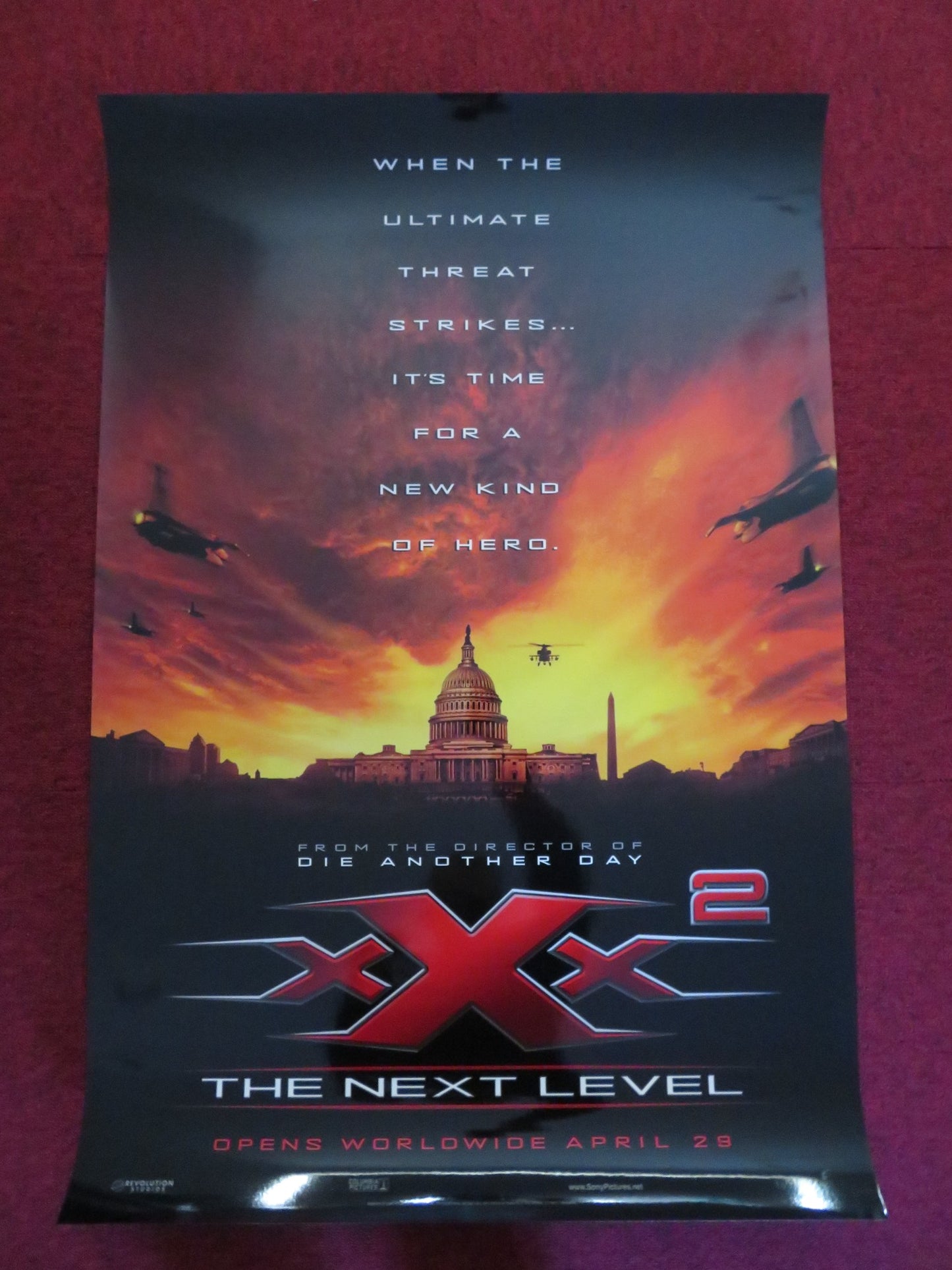 XXX 2 /  THE NEXT LEVEL- B US ONE SHEET ROLLED POSTER ICE CUBE WILLEM DAFOE 2007