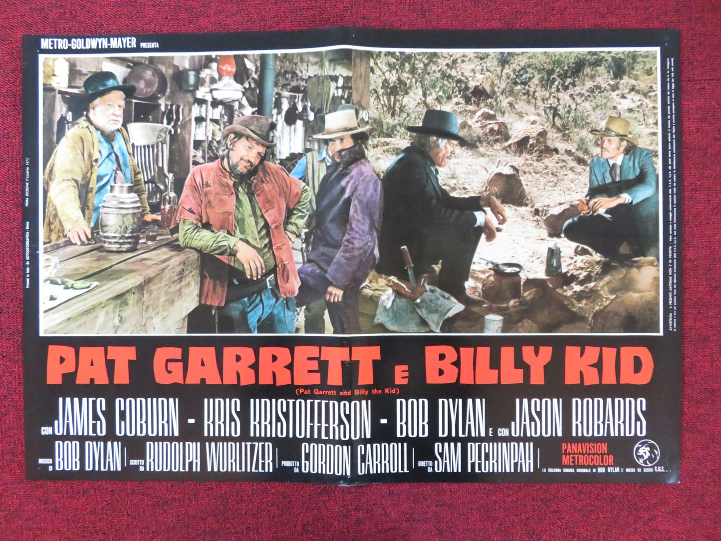 PAT GARRETT AND BILLY THE KID - H ITALIAN FOTOBUSTA POSTER JAMES COBURN 1973