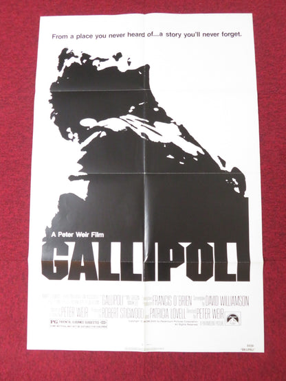 GALLIPOLI- b FOLDED US ONE SHEET POSTER PETER WEIR MEL GIBSON 1981