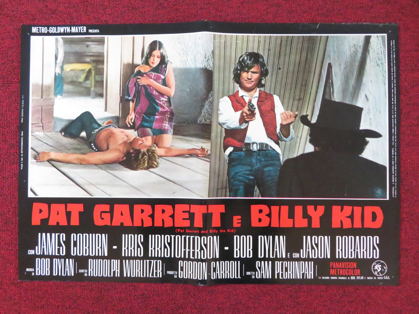 PAT GARRETT AND BILLY THE KID - I ITALIAN FOTOBUSTA POSTER JAMES COBURN 1973