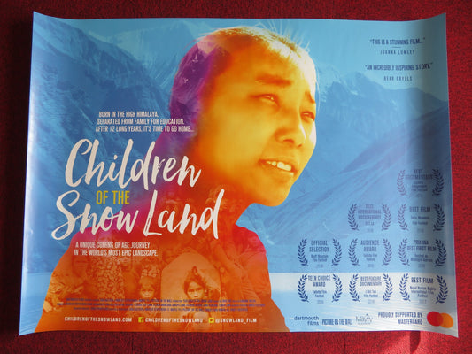 CHILDREN OF THE SNOW LAND UK QUAD (30"x 40") ROLLED POSTER NIMA GURUNG 2018