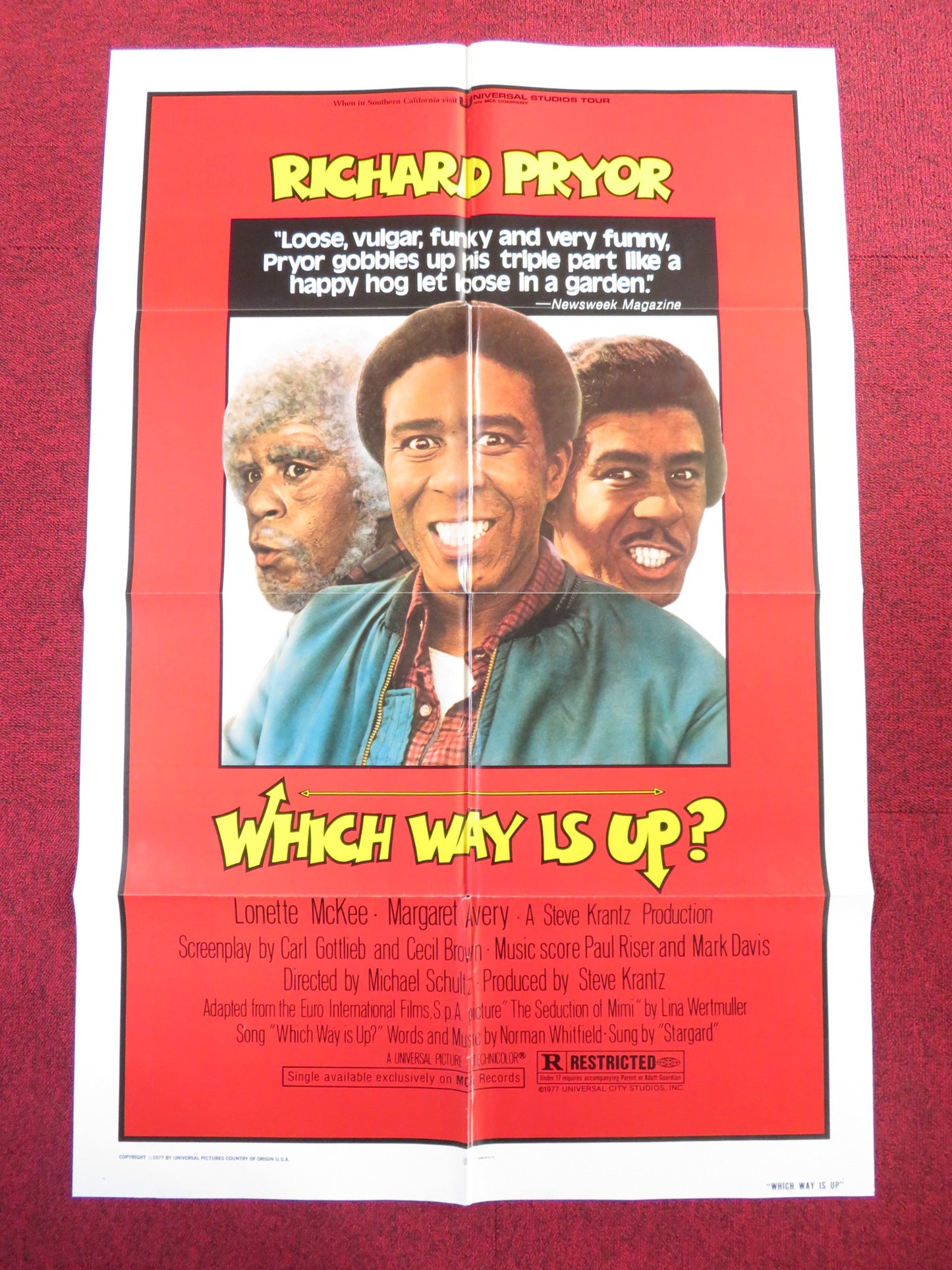 WHICH WAY IS UP? FOLDED US ONE SHEET POSTER RICHARD PRYOR LONETTE MCKEE 1977