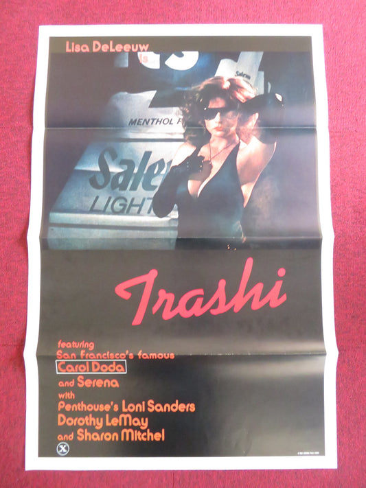 TRASHI US TRI FOLDED ONE SHEET ROLLED POSTER LISA DELEEUW JOEY SILVERA 1981