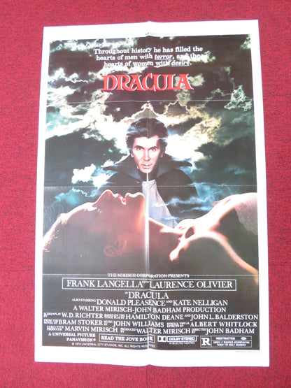 DRACULA FOLDED US ONE SHEET POSTER FRANK LANGELLA LAURENCE OLIVER 1979