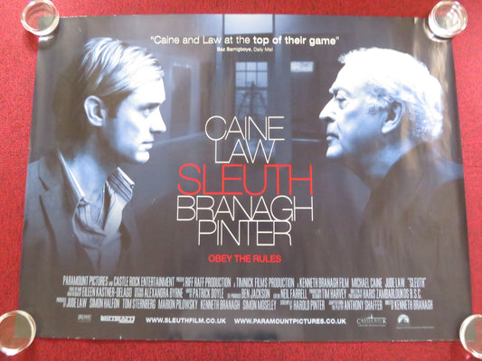 SLEUTH UK QUAD ROLLED POSTER MICHAEL CAINE JUDE LAW 2007