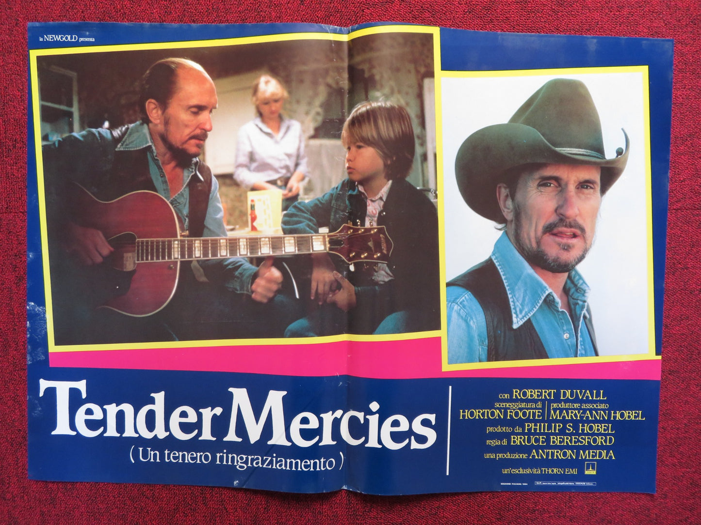 TENDER MERCIES - C ITALIAN FOTOBUSTA POSTER ROBERT DUVALL TESS HARPER 1983