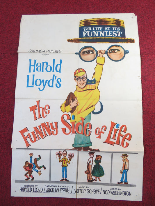 FUNNY SIDE OF LIFE FOLDED US ONE SHEET POSTER HAROLD LLOYD 1963