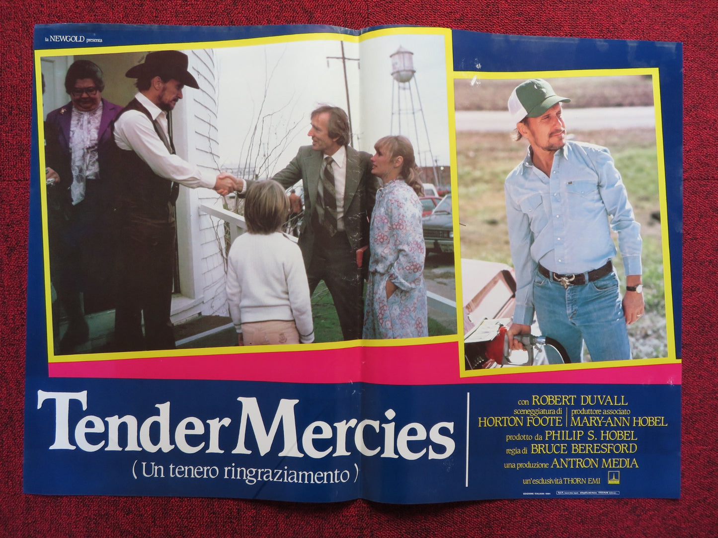 TENDER MERCIES - D ITALIAN FOTOBUSTA POSTER ROBERT DUVALL TESS HARPER 1983