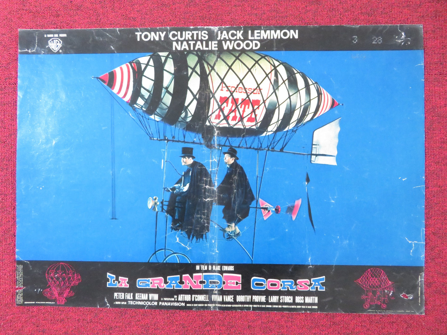 THE GREAT RACE - H ITALIAN FOTOBUSTA POSTER TONY CURTIS JACK LEMMON 1965