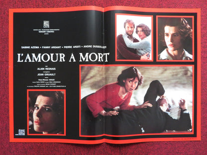 L'AMOUR A MORT - C ITALIAN FOTOBUSTA POSTER SABINE AZEMA FANNY ARDANT 1984